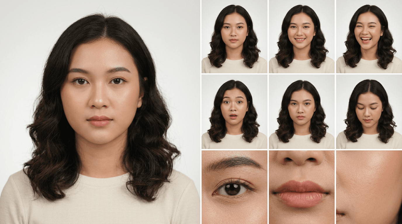 Master Character Identity Sheet Multi-Angle & Expressions